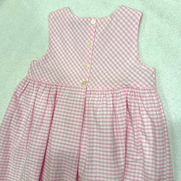 Confiture - Girl’s Duck Pinafore Dress - Pink Gingham - Size: 5Y - Picture 5 of 5